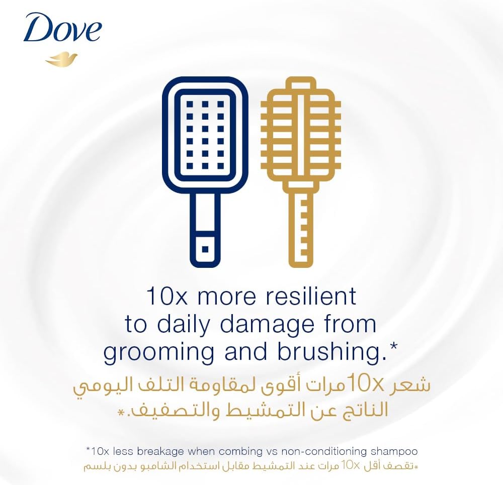 dove conditioner, for damaged hair, intensive repair, nourishing care for up to 100% healthy looking* hair, 350ml
