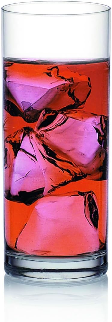 ocean fin line hi ball glass, set of 6, clear, 355 ml, b01213, highball glass, tall glass, beverage glass, long drink glass, water glass, juice glass