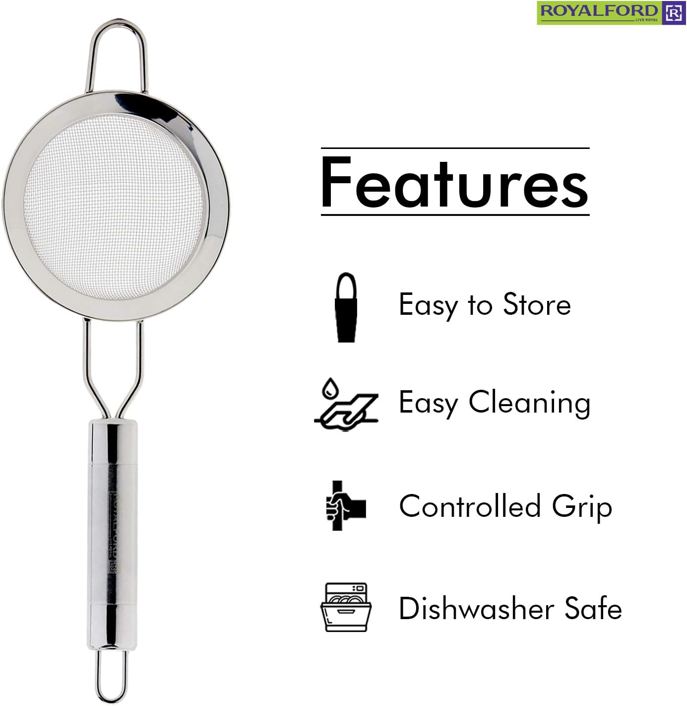 royalford 10.3cm strainer, rf2049 s10.3