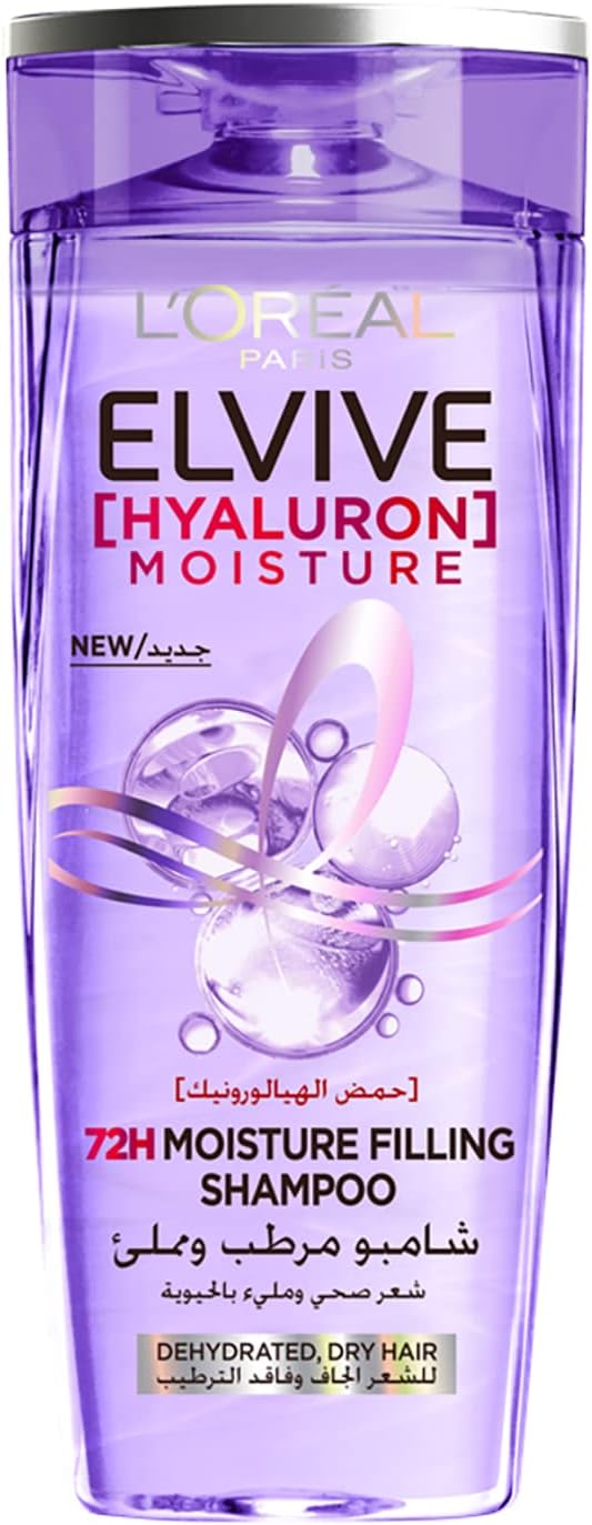 l’oréal paris elvive hyaluron moisture shampoo 400ml twin pack