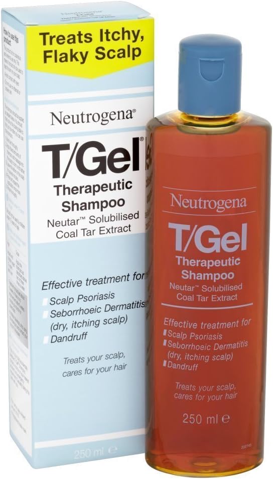 neutrogena t/gel therapeutic shampoo treatment for scalp psoriasis, itching scalp and dandruff, 250 ml, 250 ml (pack of 1)