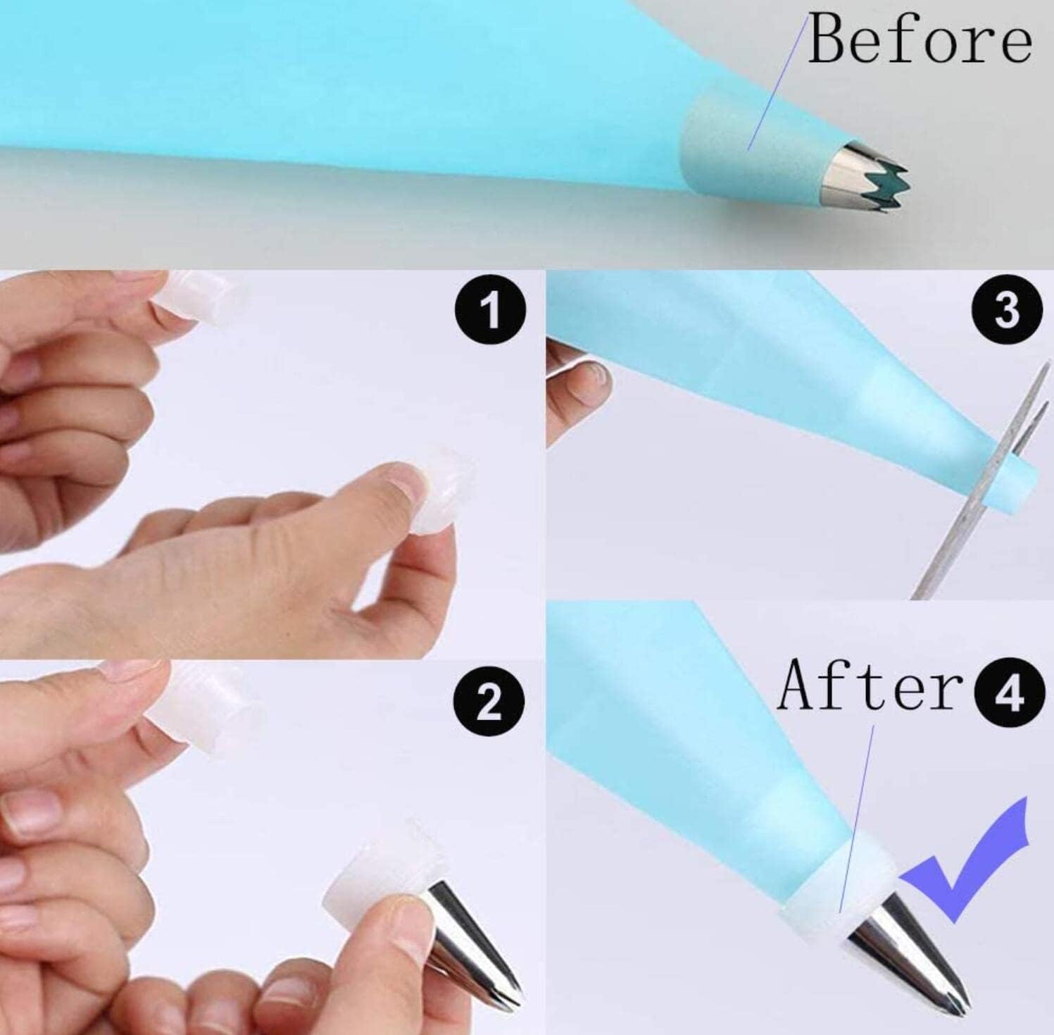 yin aisike icing nozzles set, cake decorating set, stainless steel piping icing nozzles, reusable silicone piping bag, suitable for cakes, cupcakes, cookies, pastries, beginners