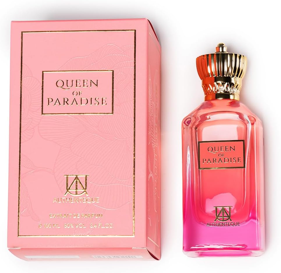 authenteque queen of paradise perfumes for women inspired by ysl libre long lasting and addictive personal womens perfume luxury fragrance extrait de parfum 3.4oz (100 ml)