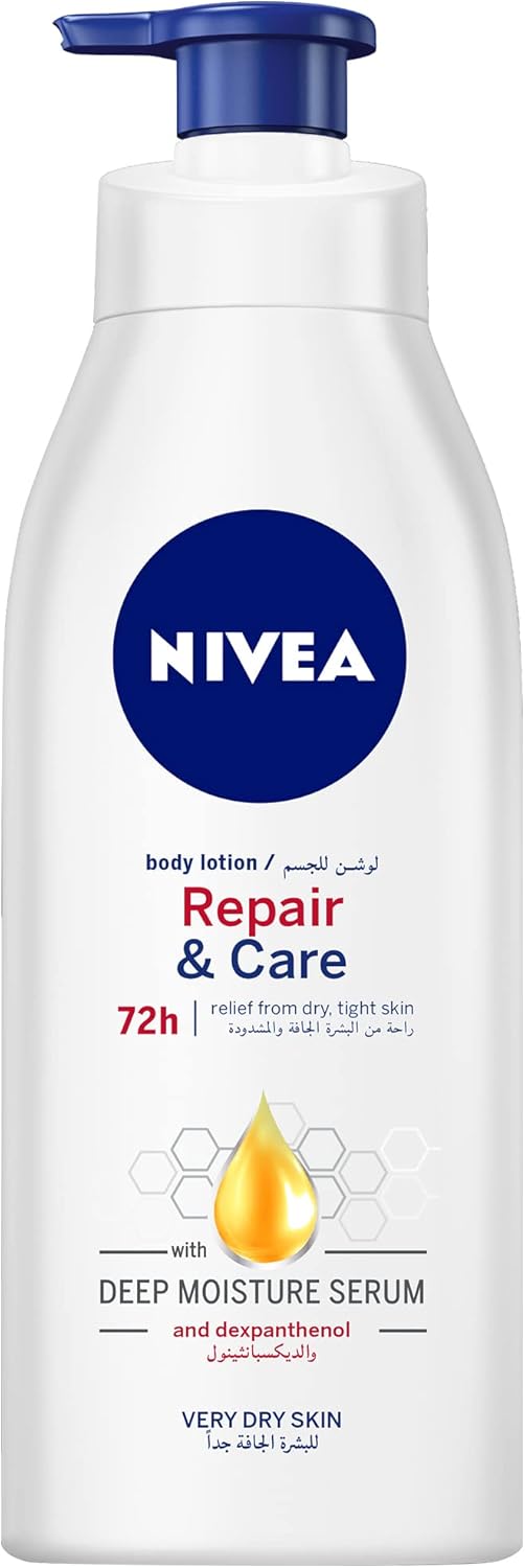 nivea body lotion very dry skin, moisturizing repair & care dexpantenol, 2x400ml