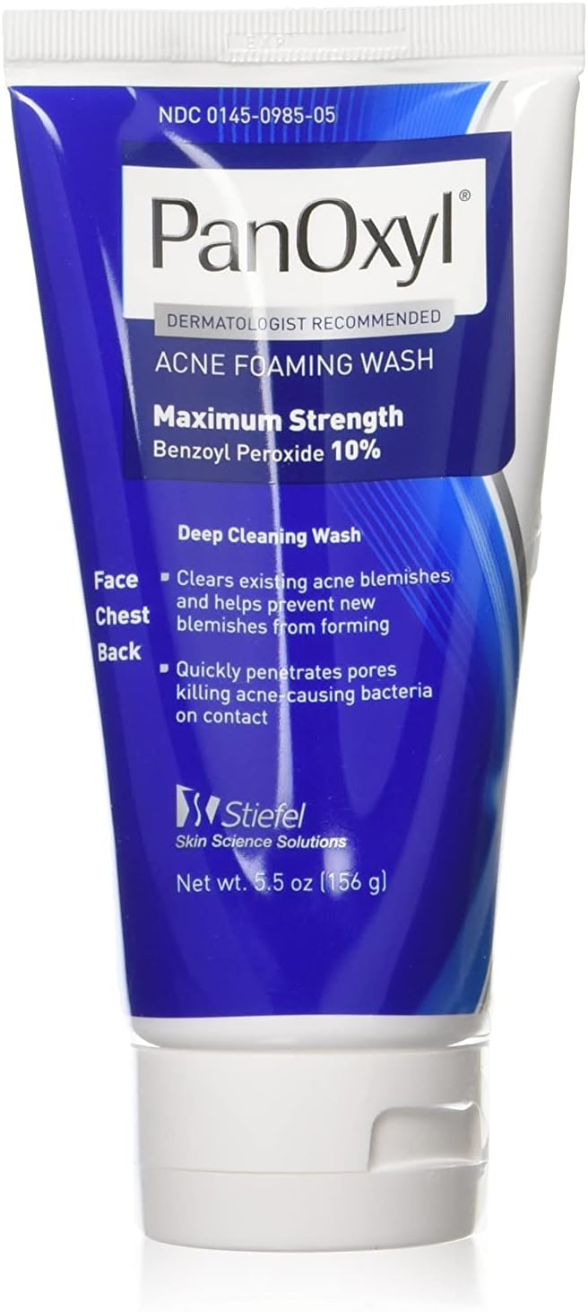 panoxyl foaming acne wash maximum strength 5.5 oz