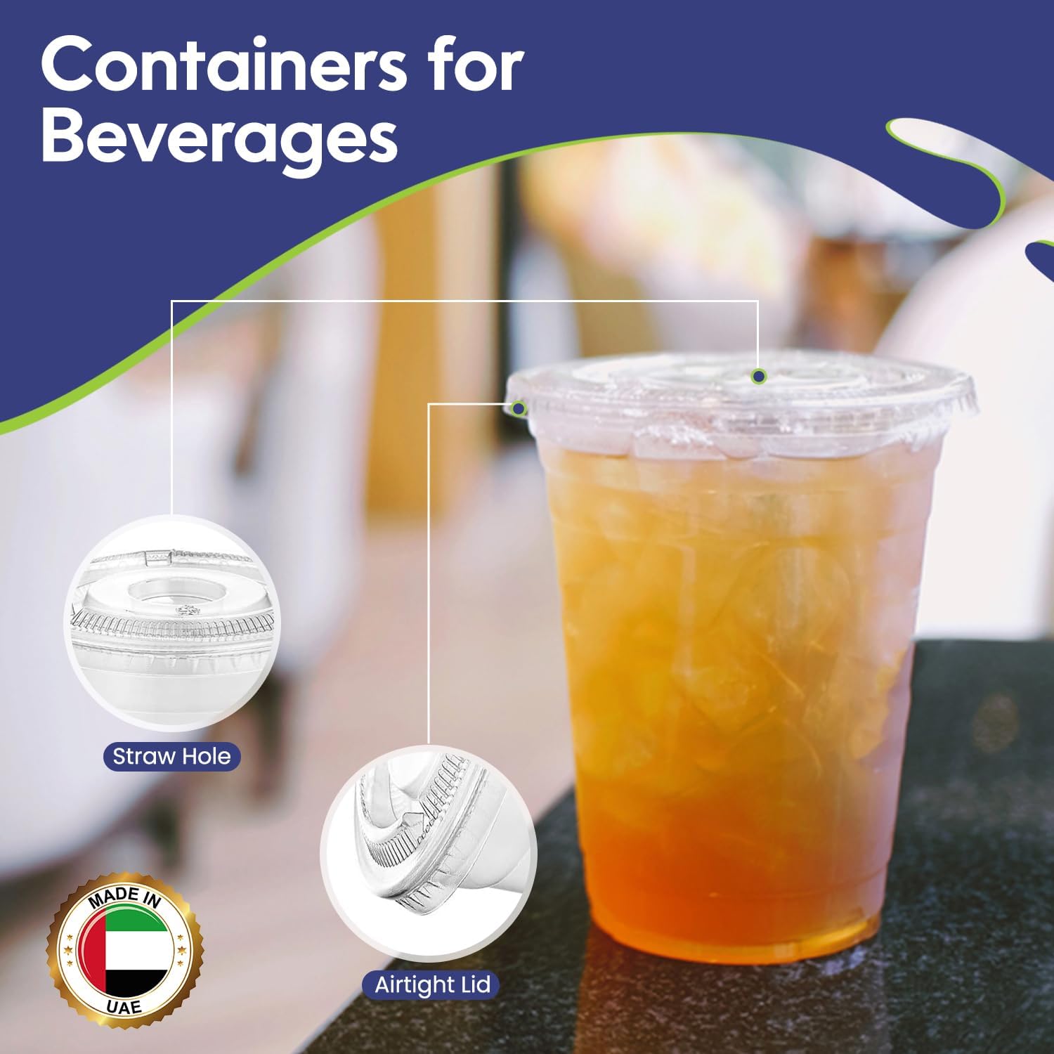 snh 25 pieces 12oz juice cup with lid clear strong disposable cups ideal for iced coffee, smoothies, bubble boba tea, milkshakes, frozen cocktails, water, sodas, juices, snacks, dessert & more.