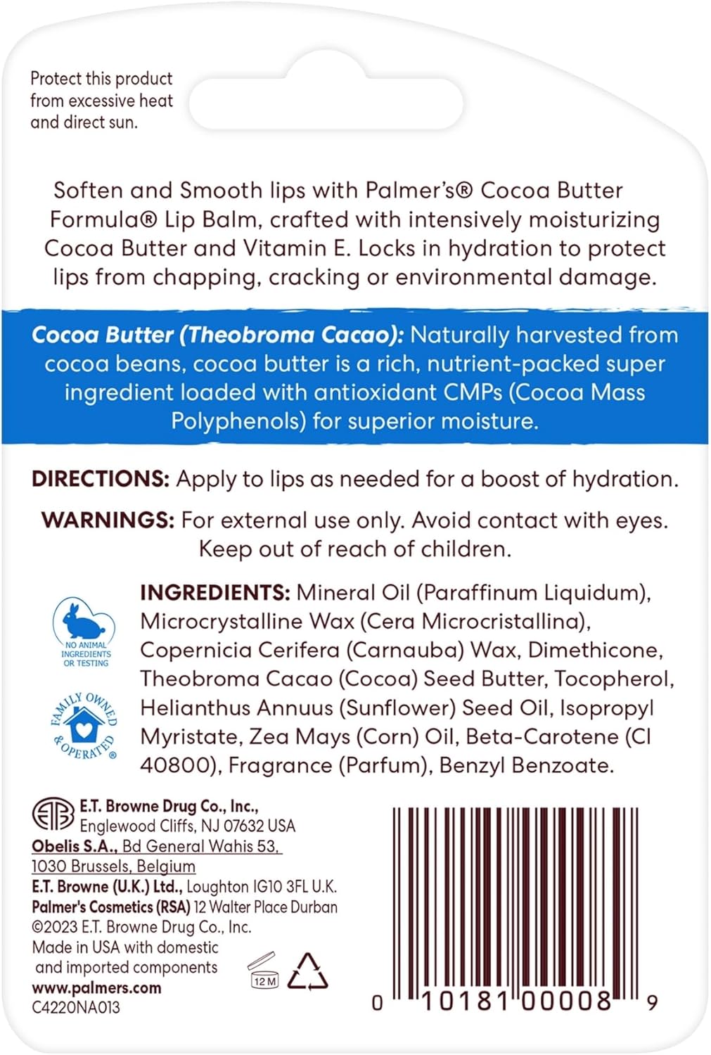 palmer's palm coco butter lip balm size .15z palm coco butter lip balm .15z