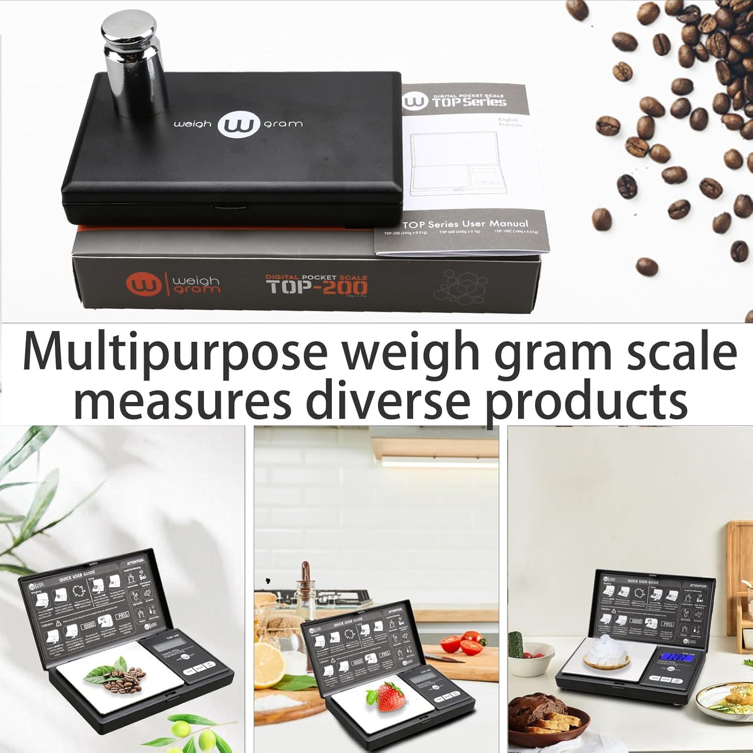 weigh gram scale digital pocket scale,100g by 0.01g,digital grams scale, food scale, jewelry scale black, kitchen scale (top 100)