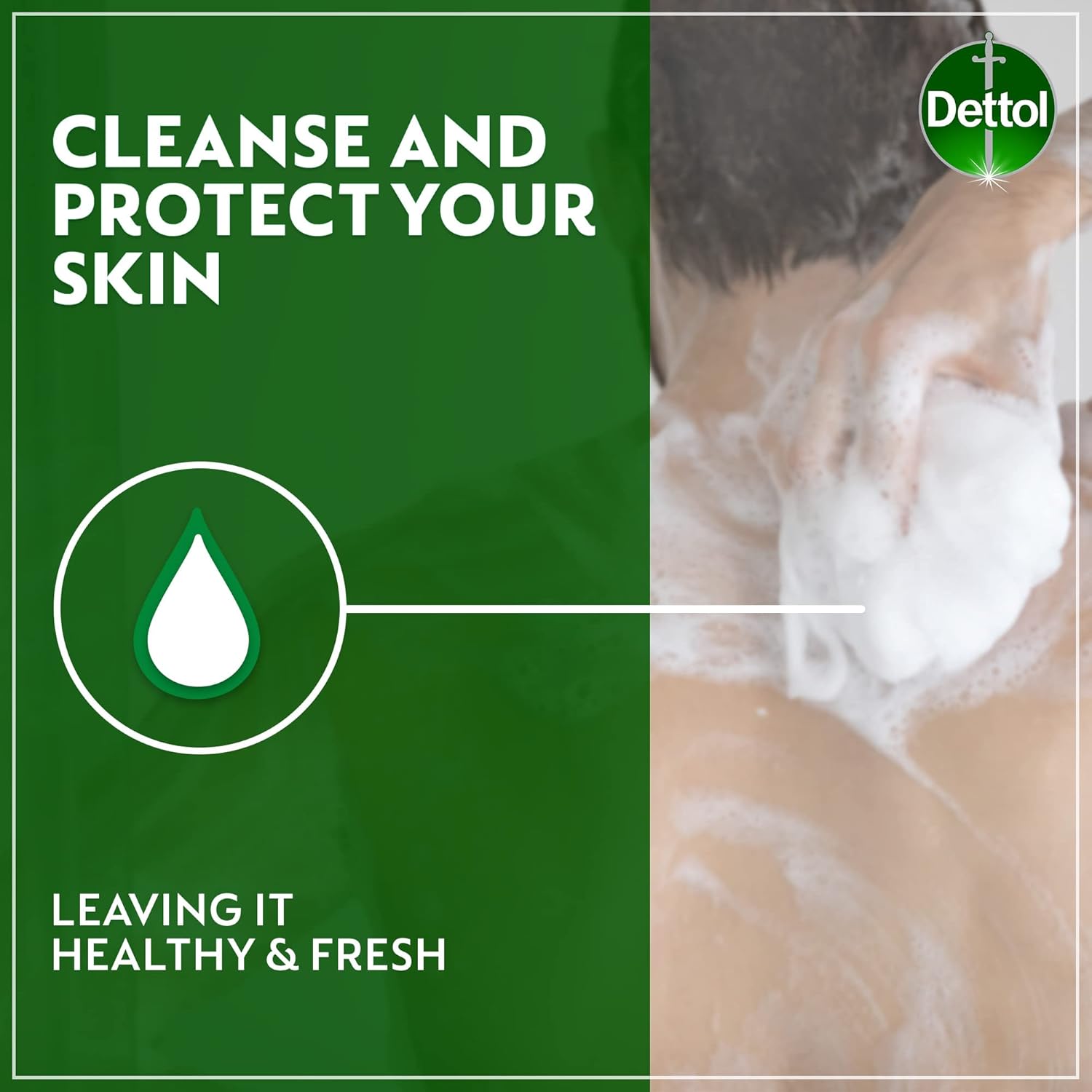 dettol sensitive shower gel & body wash, lavender & white musk fragrance for effective germ protection & personal hygiene, 250ml and 500ml (pack of 2)