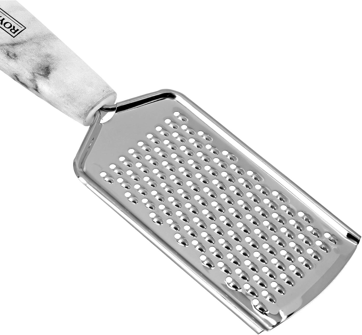 royalford marble designed abs stainless steel grater easily shreds and grates cheeses, vegetables and other foods versatile kitchen utensil tool razor sharp blade