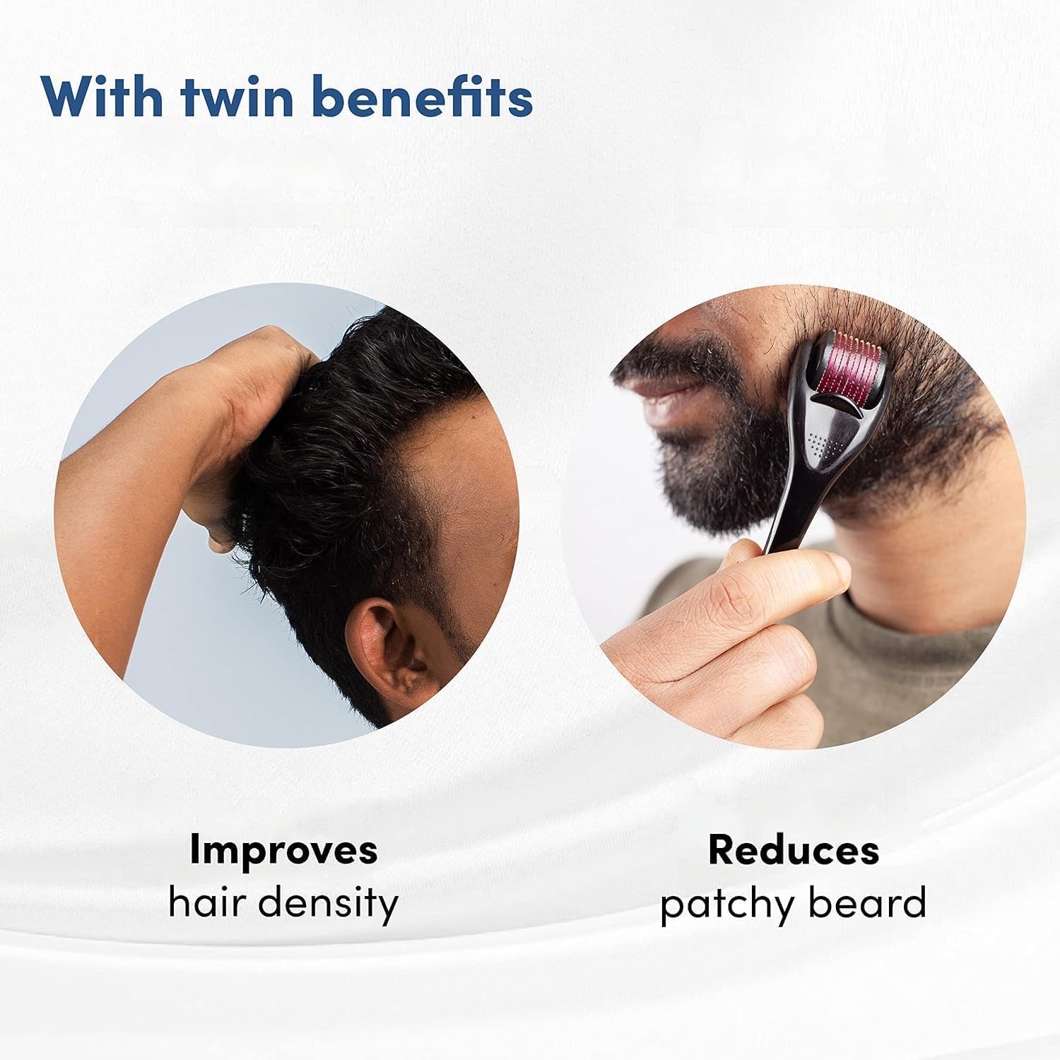 progrip tools derma roller 0.5mm with 540 titanium needles : skin rejuvenation, hair growth, and cellulite reduction pain free treatment for thicker, elastic skin and fuller hair (pack of 1)