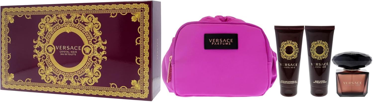 versace crystal noir edt 90 ml gift set