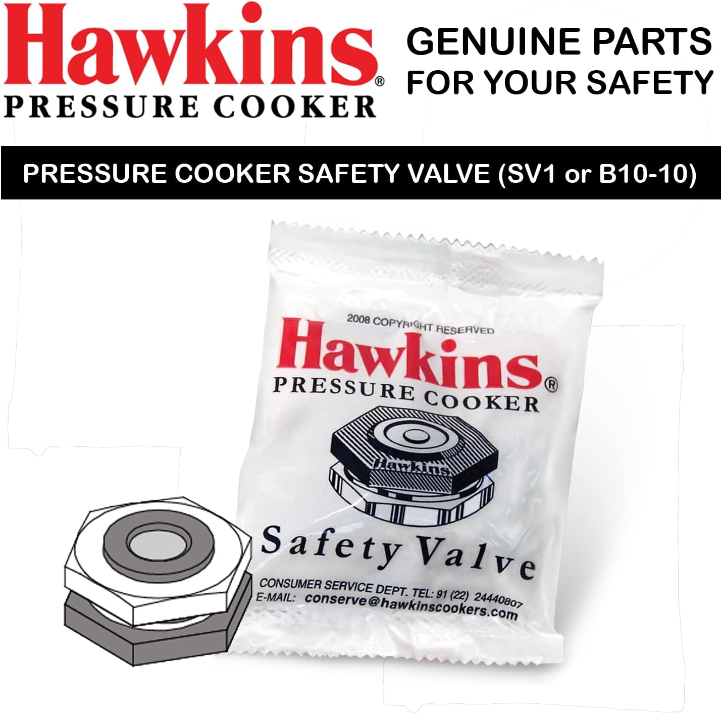 hawkins pressure cooker safety valve