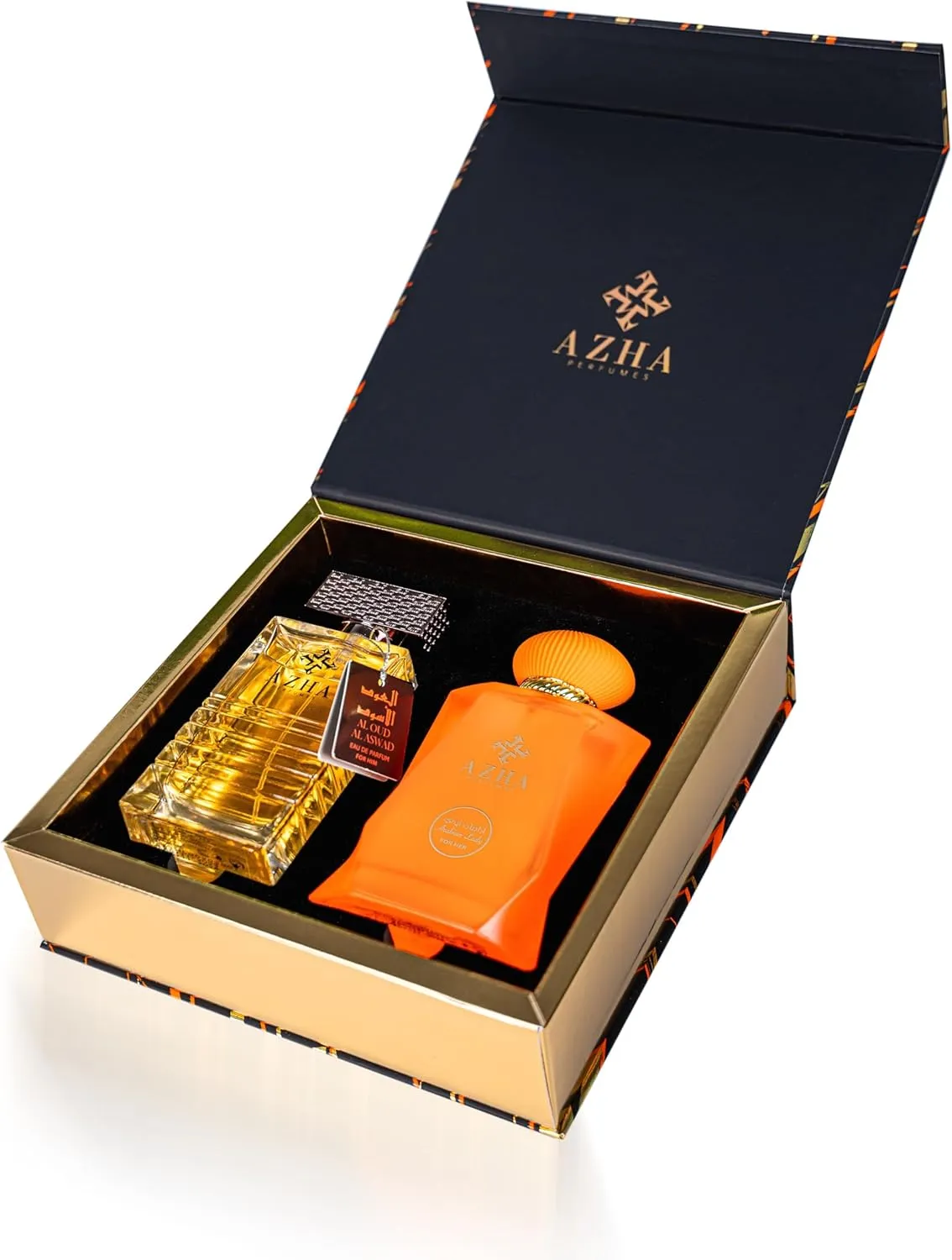 Azha Perfumes - 2Pc Gift Set Al Oud Al Aswad EDP 100 ml for Men + Arabian Lady EDP 100 ml for Women