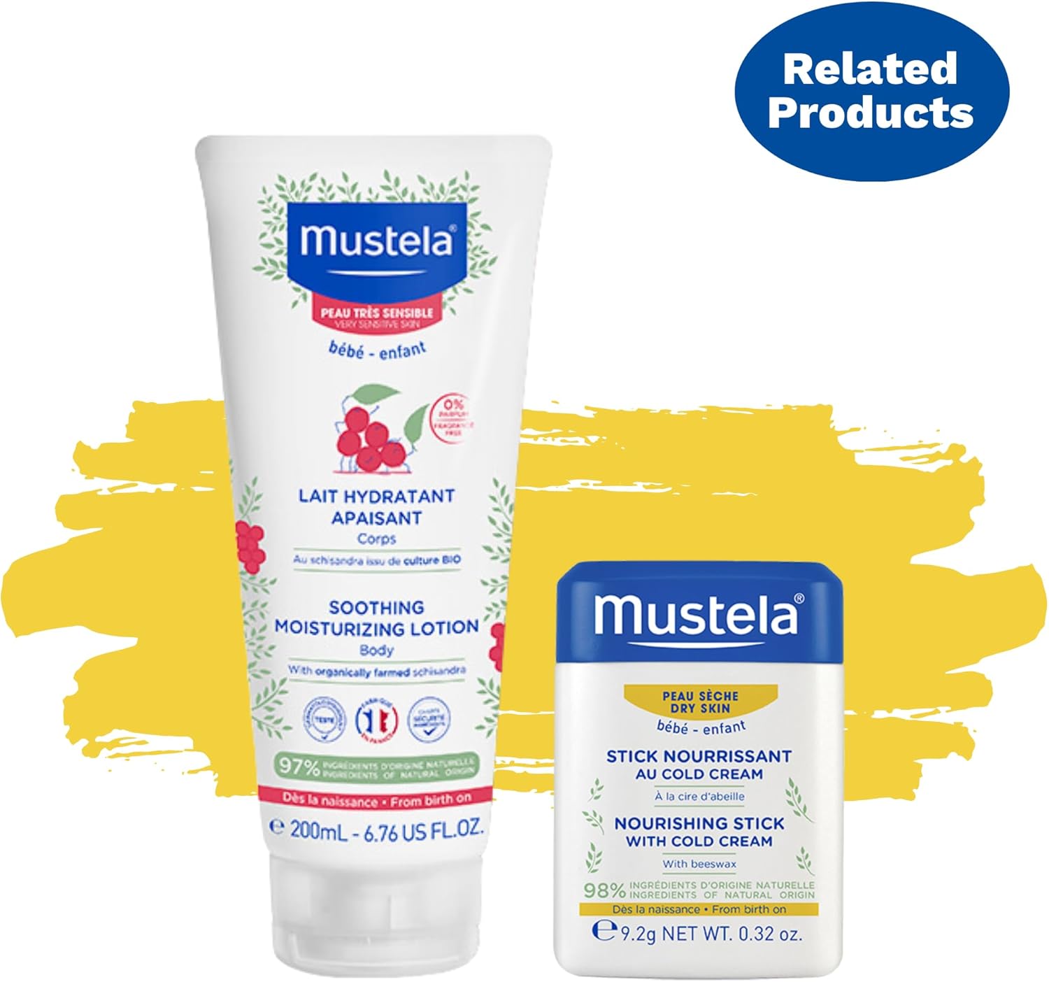 mustela baby nourishing face cream – daily moisturizer for dry skin with natural avocado, cold cream & beeswax 40ml
