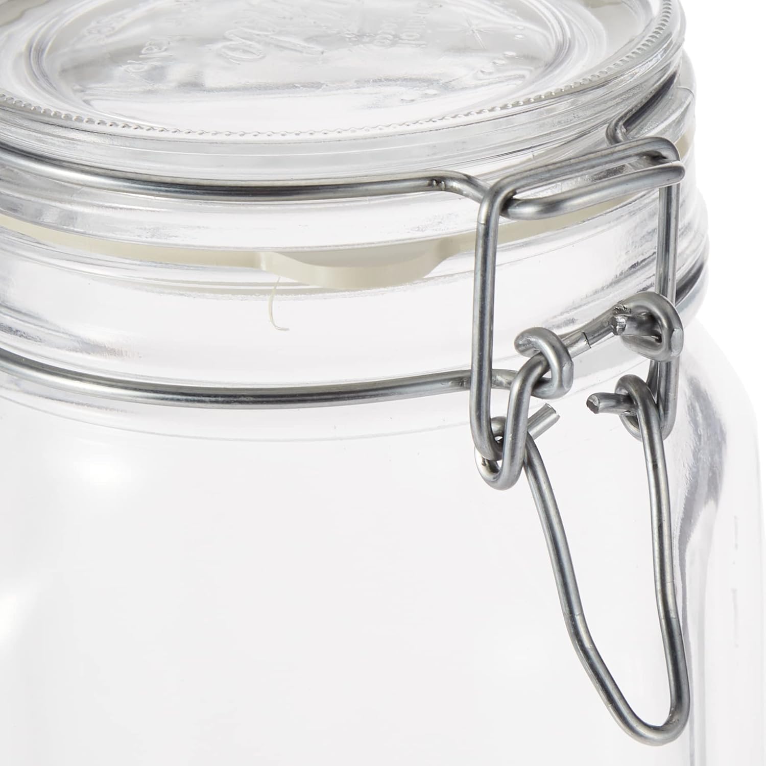 bormioli rocco fido clip jar, clear, 1 litres, brr.gw007985