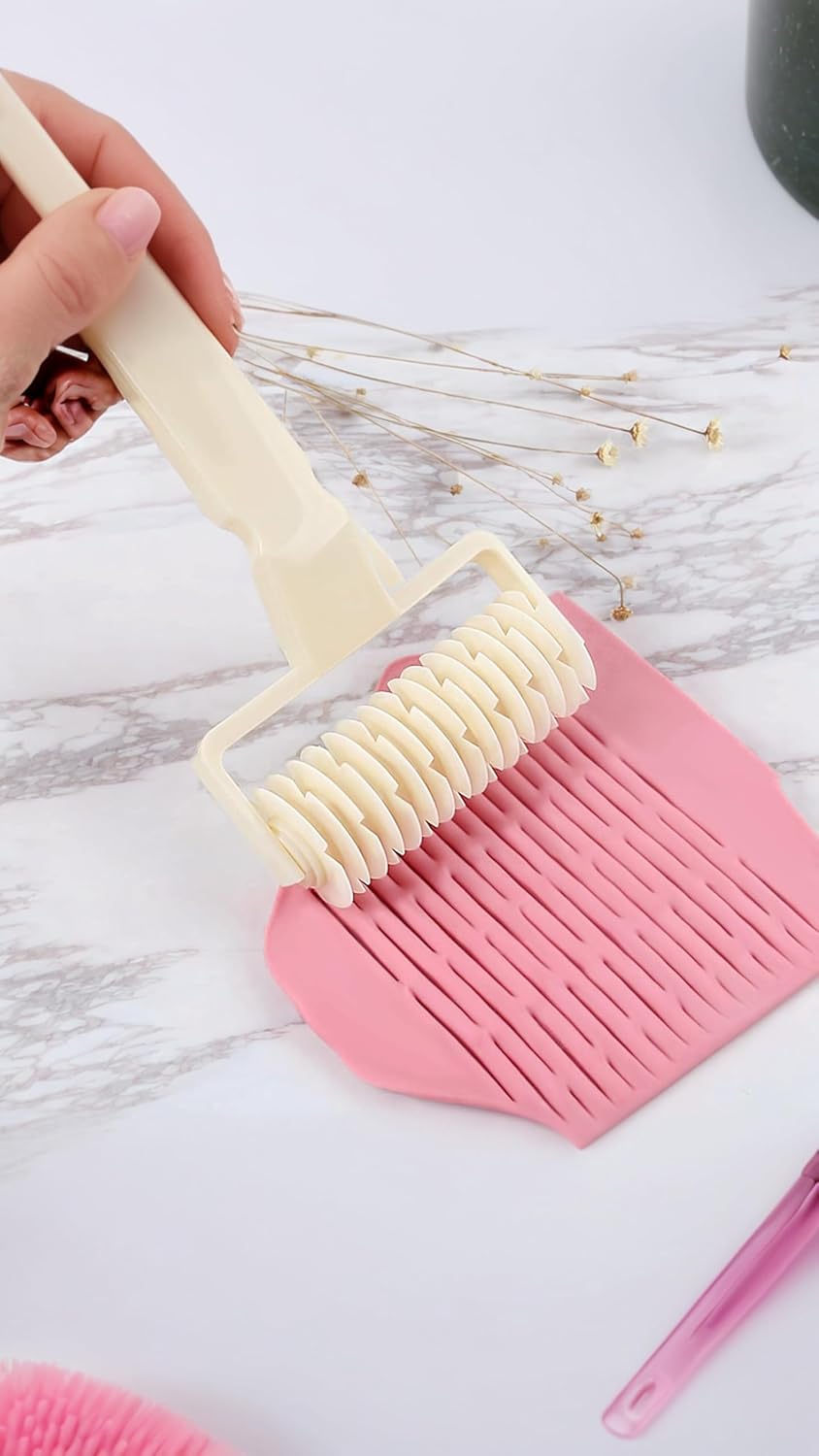 sweet seven lattice pastry cutter set 2 pack roller cookie cutters for baking & decorating plastic dough cutter tool for pies, pizzas, and crafts 2 sizes included enhance your kitchen creations!