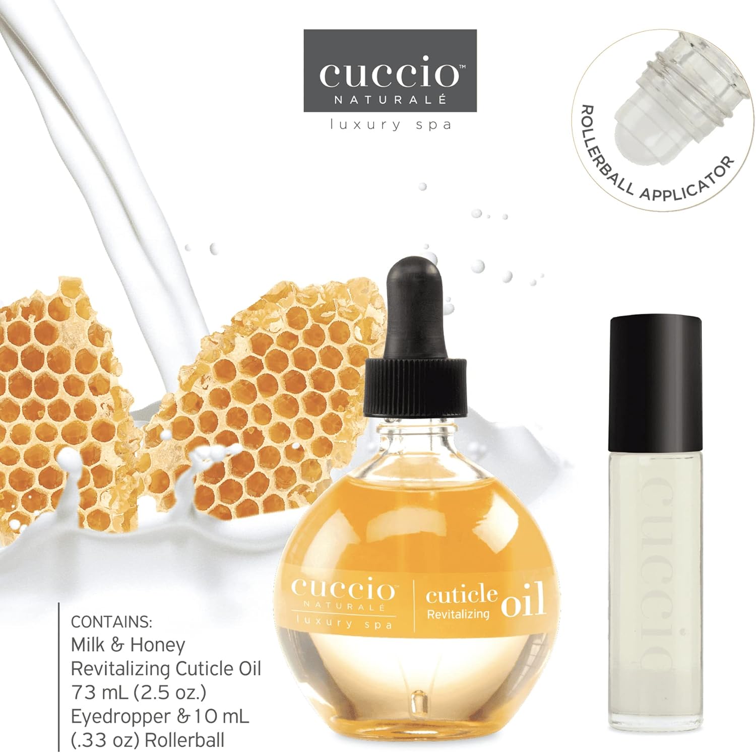 cuccio cuticle oil duo pack includes revitalizing w/dropper 2 piece set