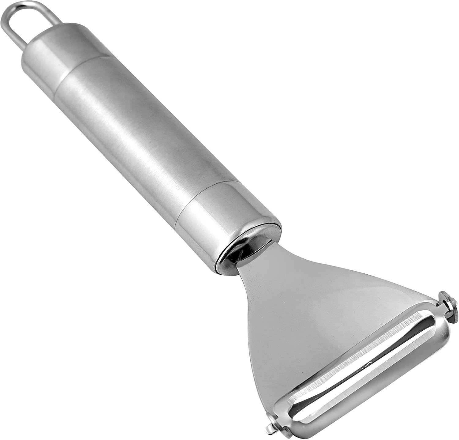 royalford professional stainless steel triangular peeler lancashire peeler perfect for peeling vegetables & fruits – y shape slicer with hanging loop – fruit vegetable peeler/slicer for quick smooth