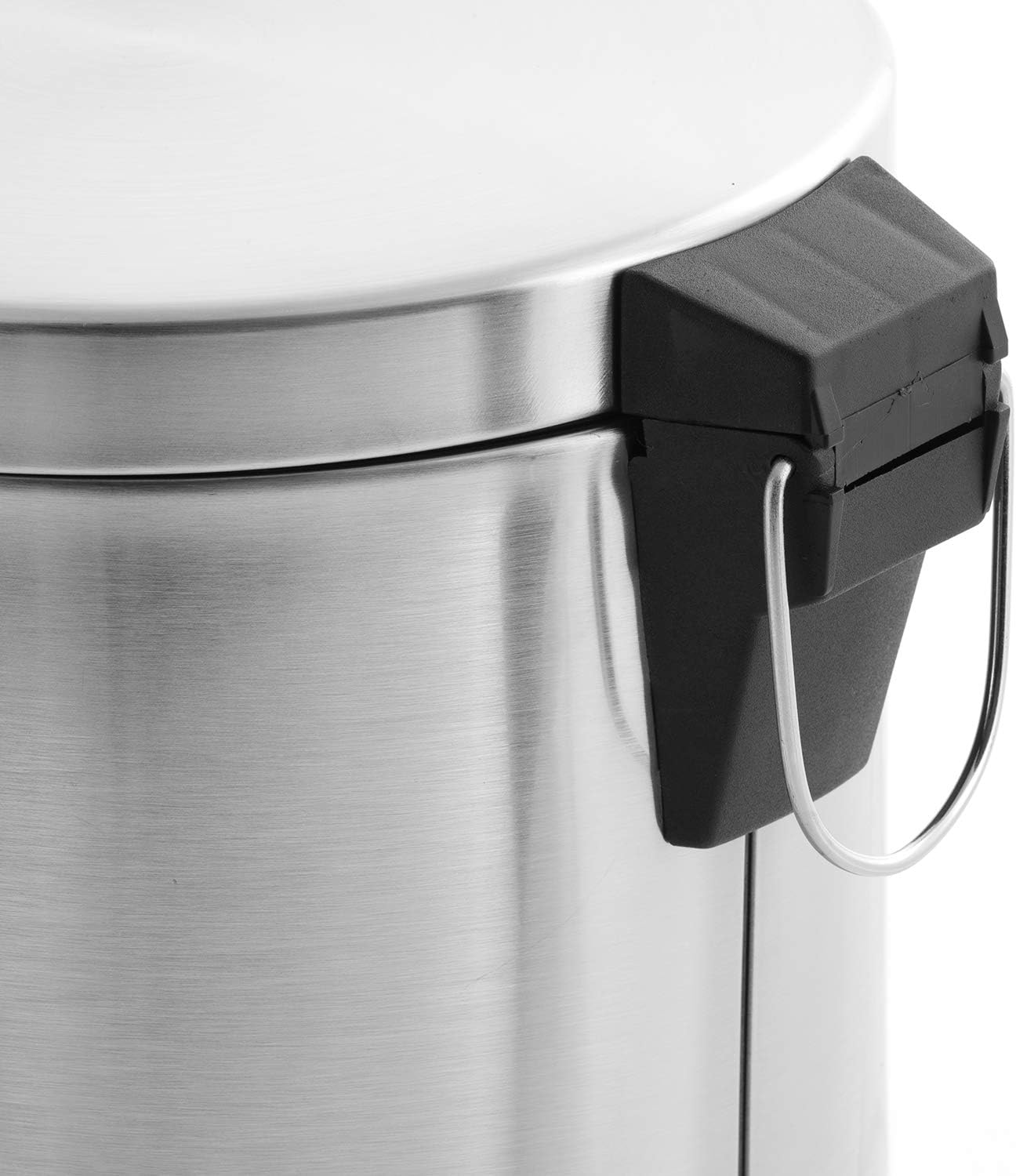 royalford trash bins, stainless steel, silver