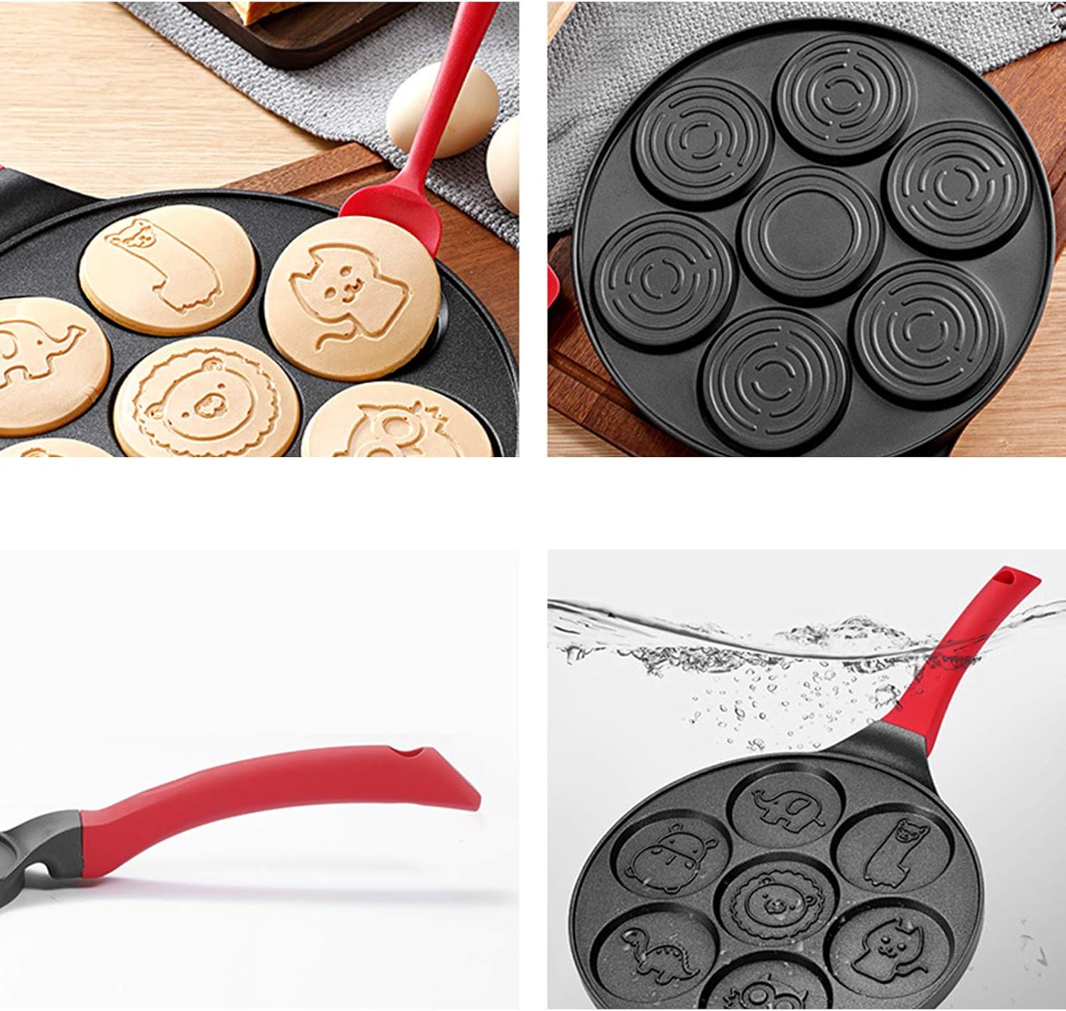 goolrc goolrc pancake maker pan griddle pancake pan molds for kids nonstick pancake griddle pan with 7 animal shapes