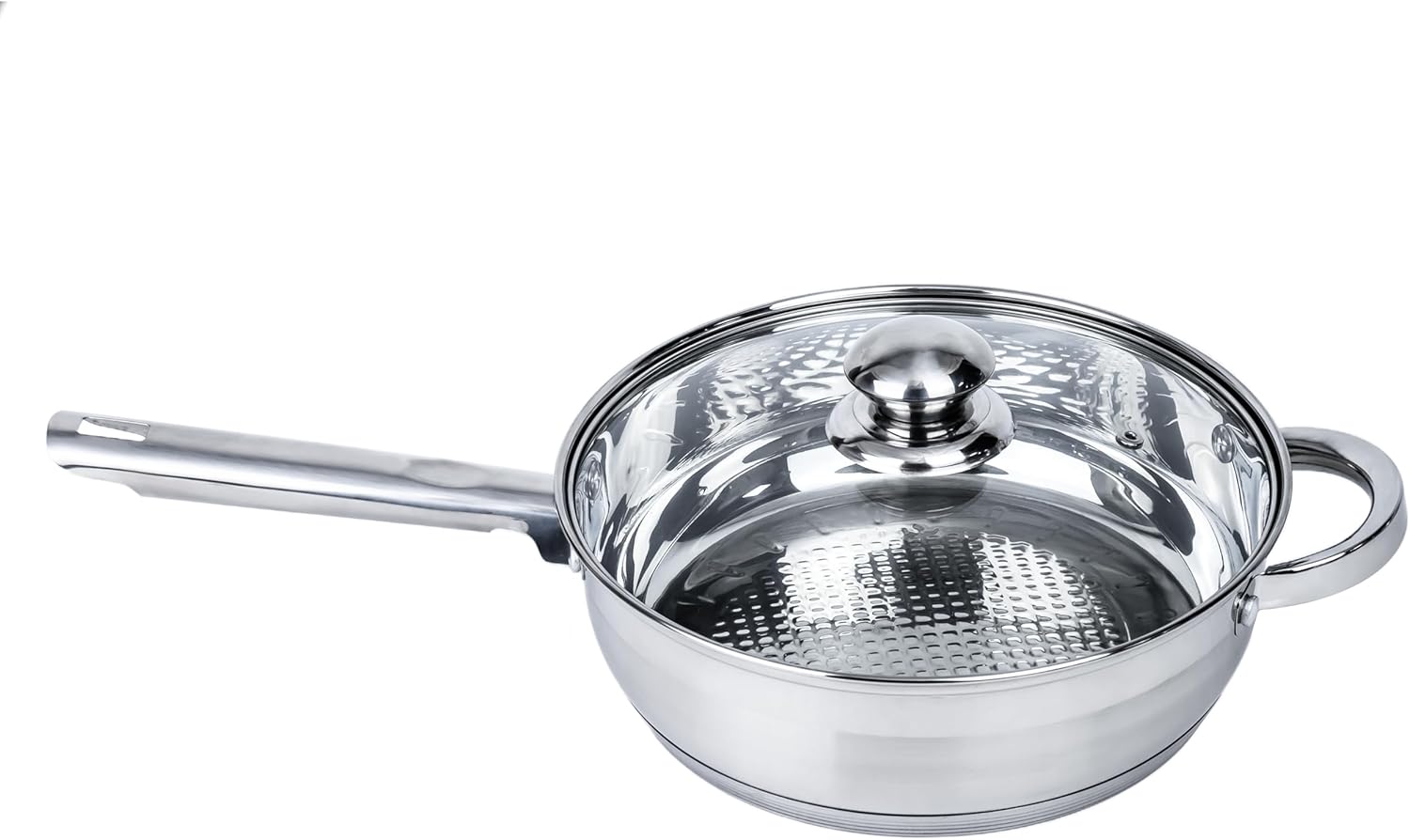 cuisine art wilson stainless steel cookware set, 12 piece, casseroles, saucepan, fry pan, ergonomic handles, all cooktop compatible, dishwasher safe, durable, stylish kitchen essentials