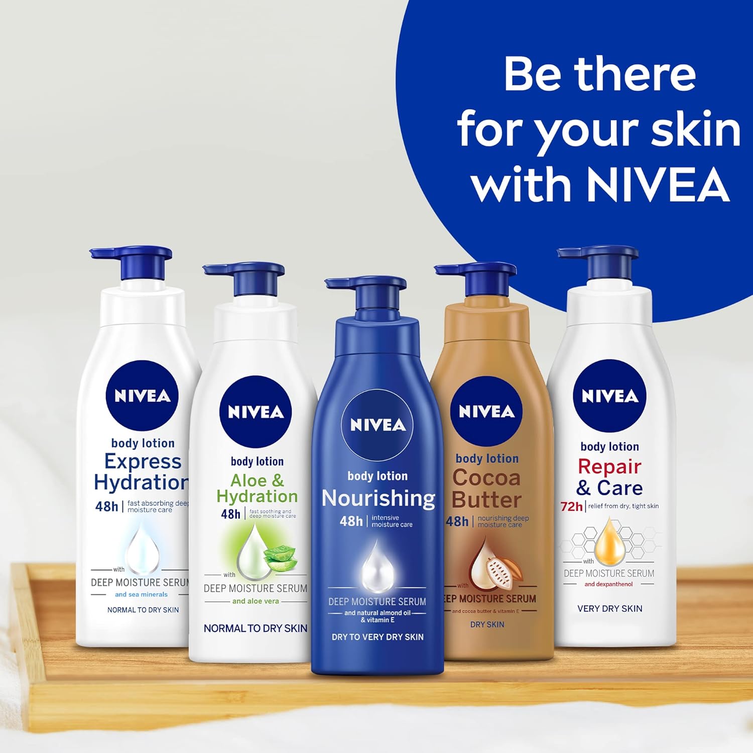 nivea body lotion very dry skin, moisturizing repair & care dexpantenol, 2x400ml