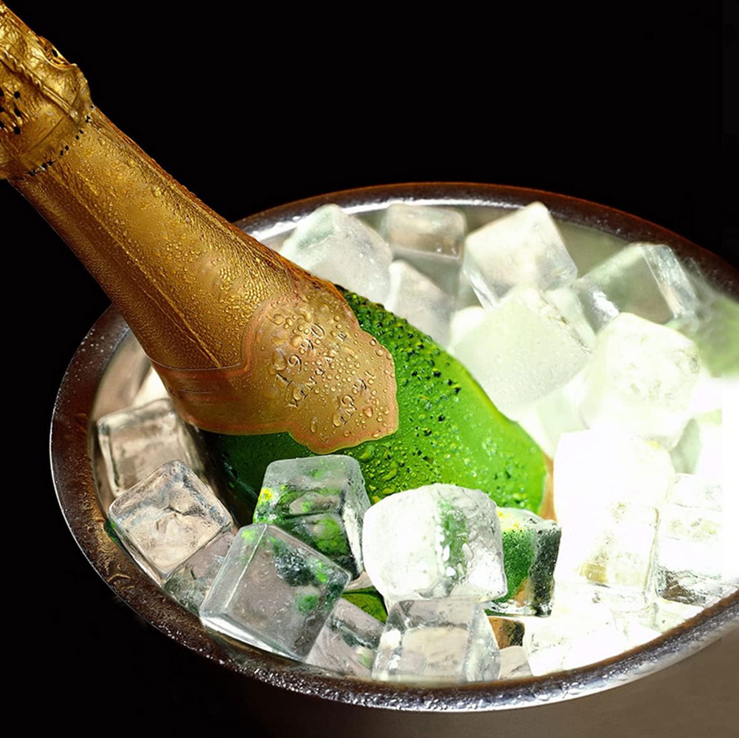 skeido stainless steel ice bucket ice cube container double walled 1.3 liter ice container with tongs and lid ice container