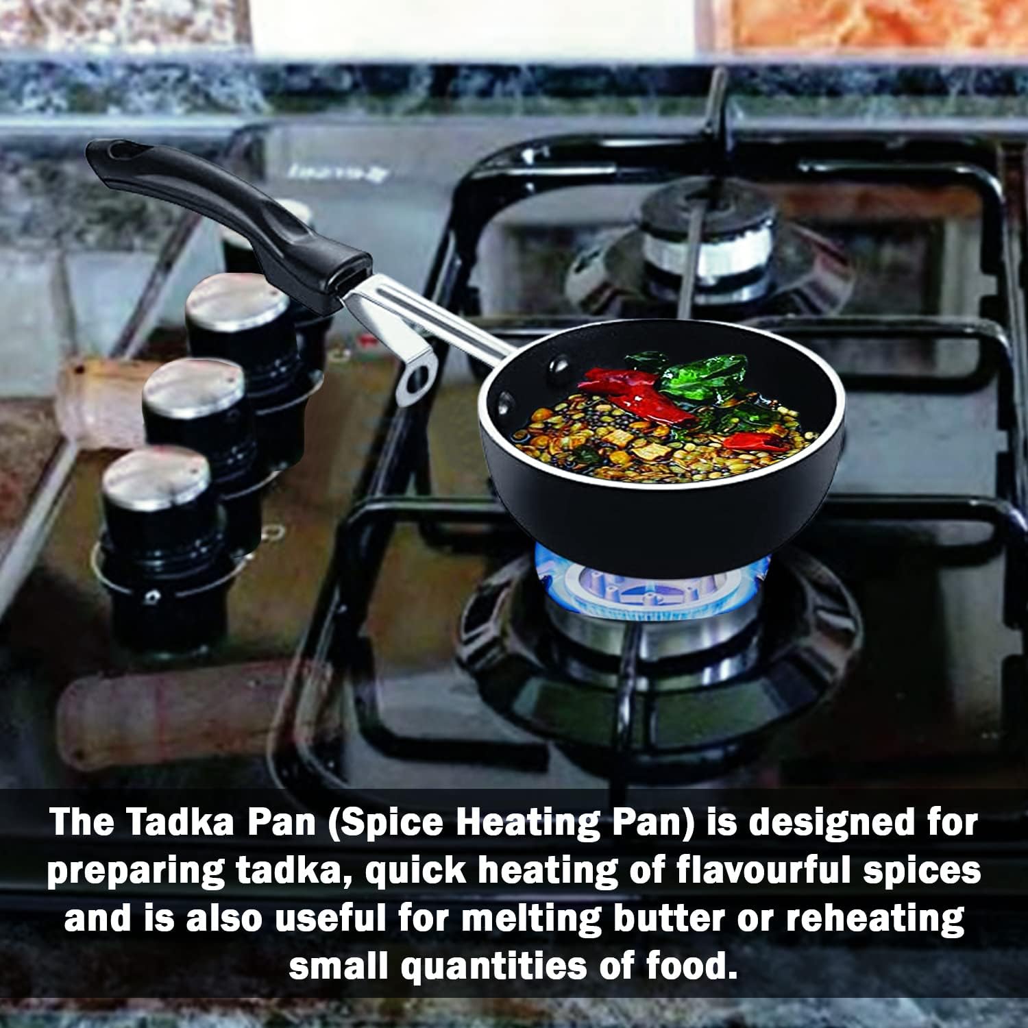 pigeon 177 non stick tadka pan, black, w 12.0 x h 6.0 x d 30.0 cm, aluminum