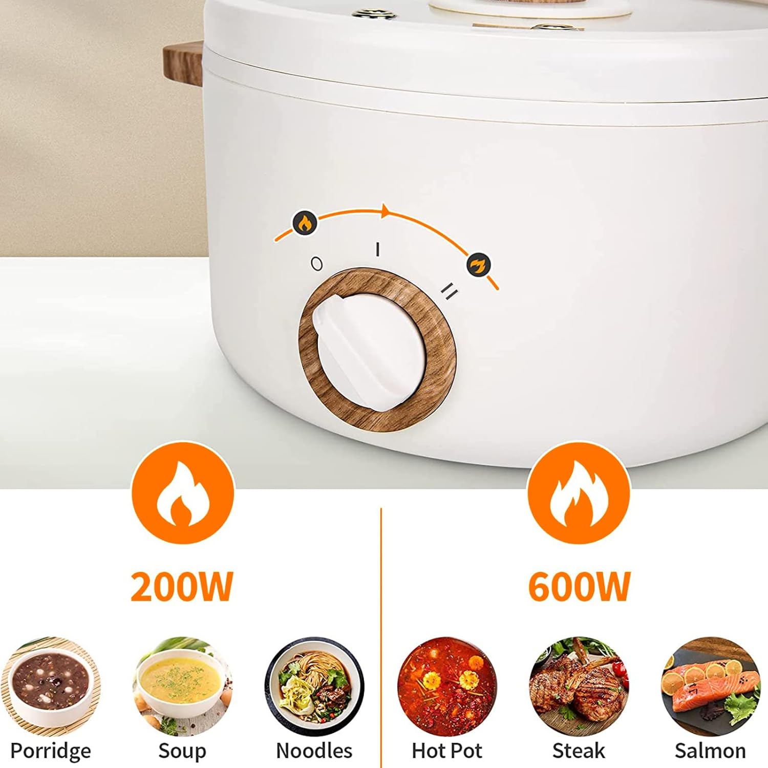 is muhe electric hot pot, 1.5l mini multifunction electric cooker for hot pot, stir fry, noodles, pasta, nonstick frying pan, dual power control ramen cooker for dorm and officeï¼ˆwhiteï¼‰