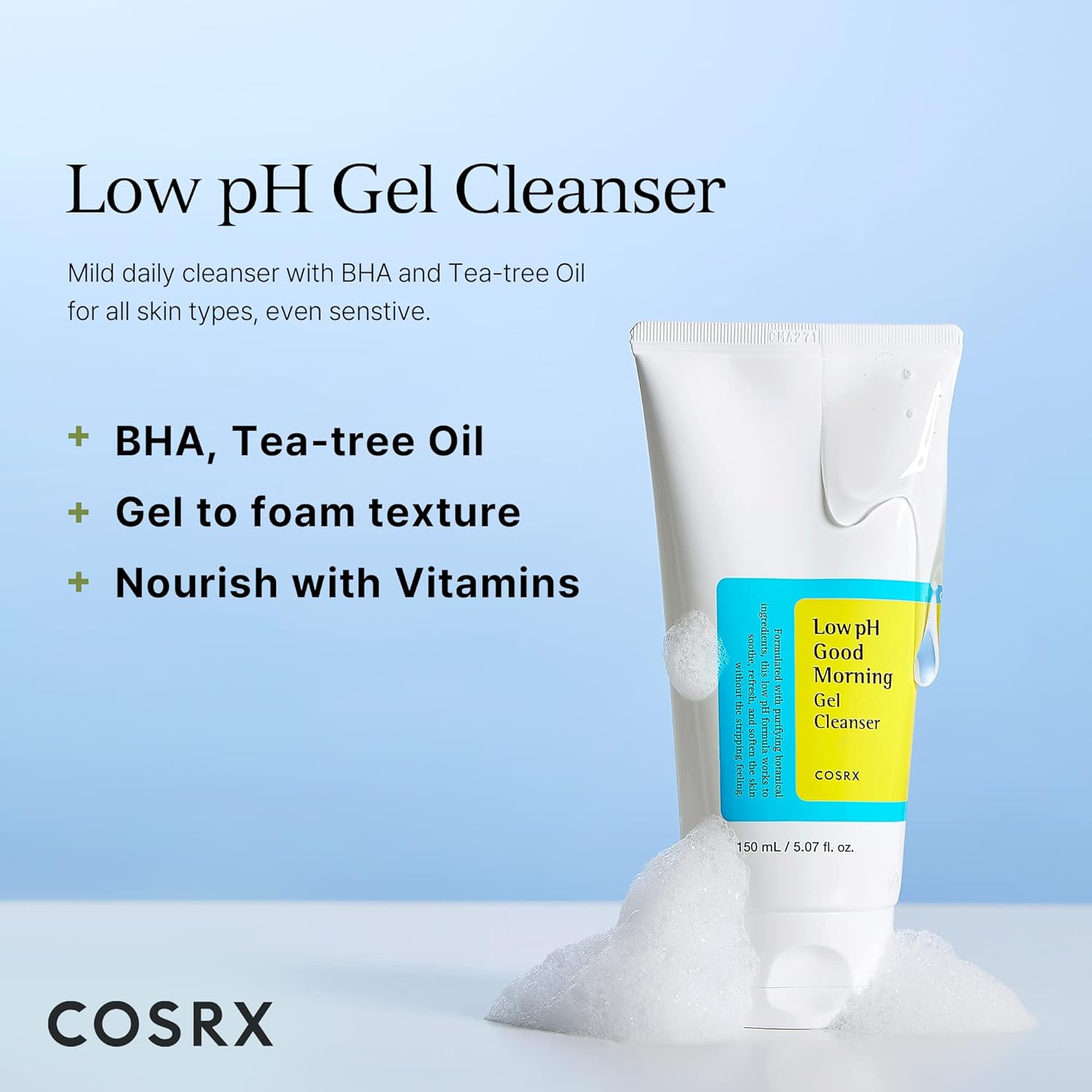 cosrx low ph good morning gel cleanser 150 ml 150 ml