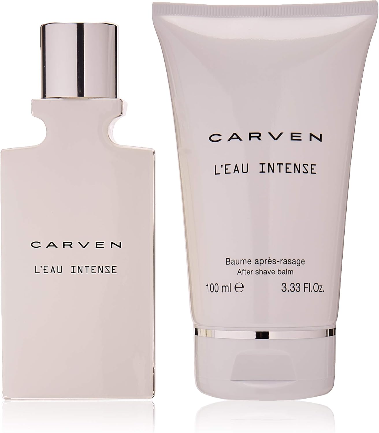 carven leau intense for men 2 pc gift set 1.66oz edt spray, 3.33oz after shave balm