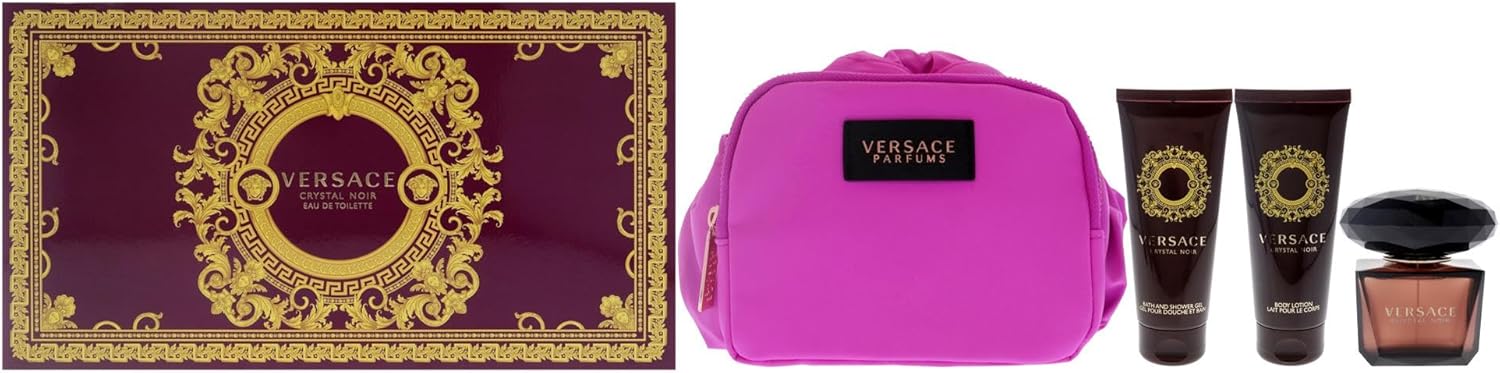 versace crystal noir edt 90 ml gift set