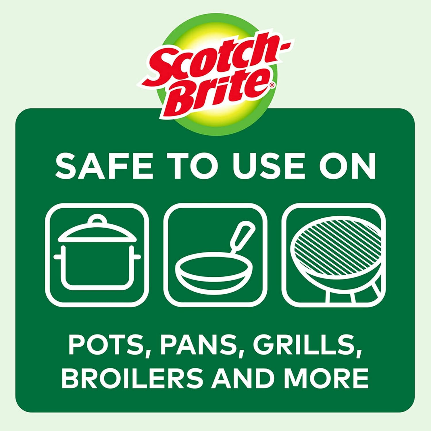 scotch brite stainless steel metal spiral scrub sponge, 6 pieces/pack | ideal for cast iron pans | powerful scrubbing | hard cleaning | kitchen sponge | scrub | kitchen, garage, outdoor