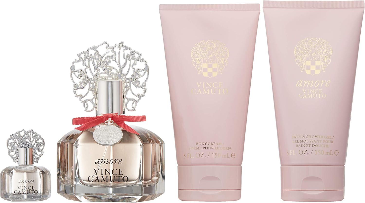 vince camuto amore (w) edp 100ml+7.4ml mini+ 150ml body cream+150ml sg set