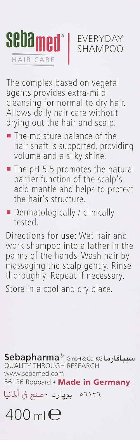 sebamed hair care everyday shampoo 400ml