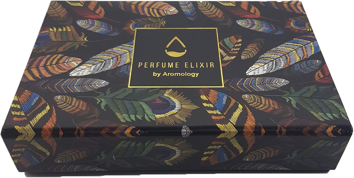 aromology perfume elixir ruh collection gift set of five 3 ml roll on bottles