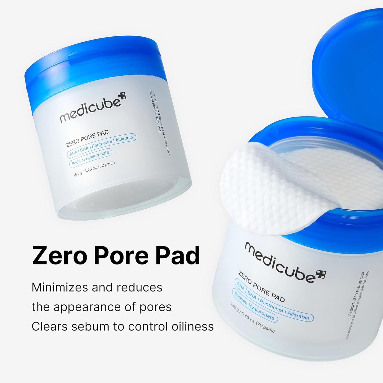 medicube zero pore pad 2.0 | 70 sheets | aha+bha pore + acne care | gentle exfoliating & peeling | no sulfates & parabens