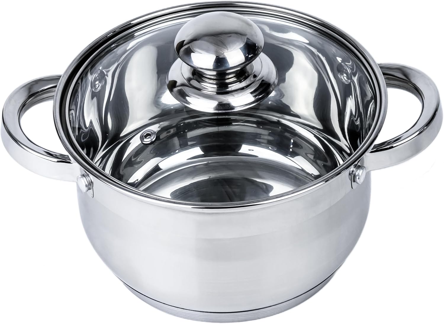 cuisine art wilson stainless steel cookware set, 12 piece, casseroles, saucepan, fry pan, ergonomic handles, all cooktop compatible, dishwasher safe, durable, stylish kitchen essentials