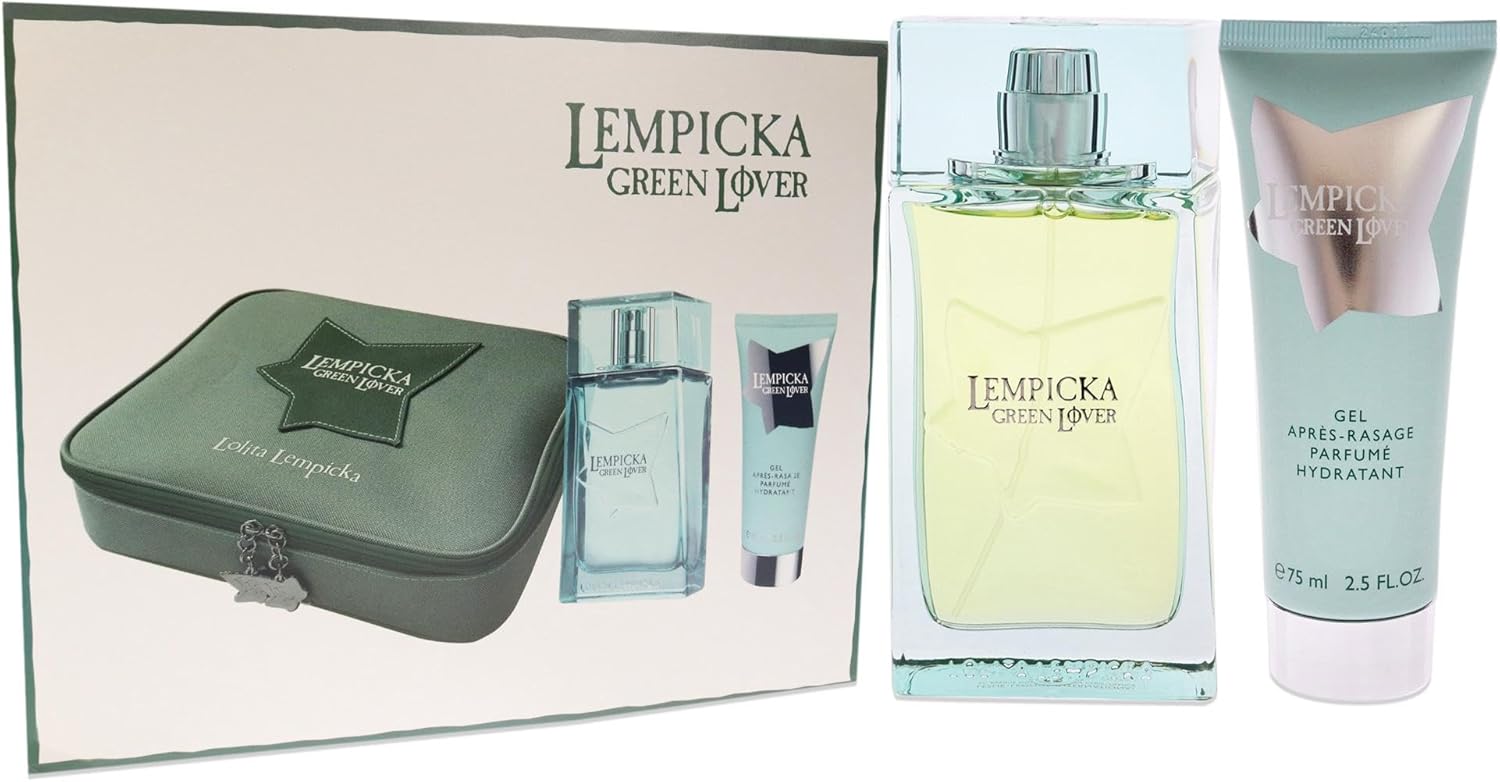 lolita lempicka green lover for men 3 pc gift set