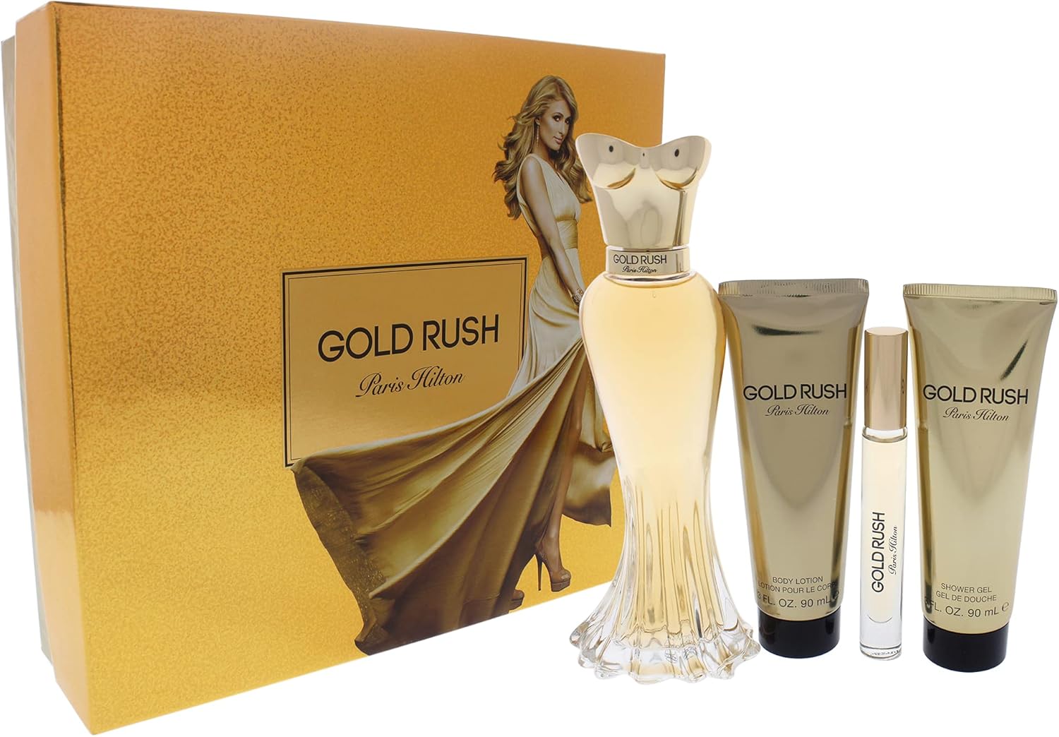 paris hilton gold rush 4 pieces set