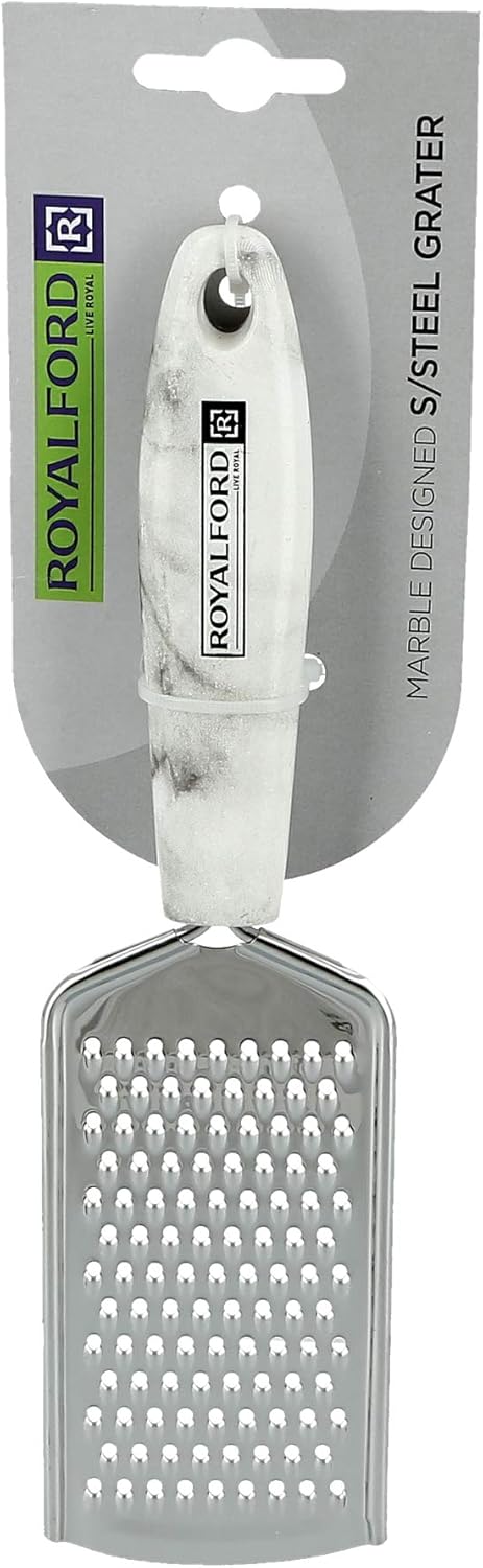 royalford marble designed abs stainless steel grater easily shreds and grates cheeses, vegetables and other foods versatile kitchen utensil tool razor sharp blade