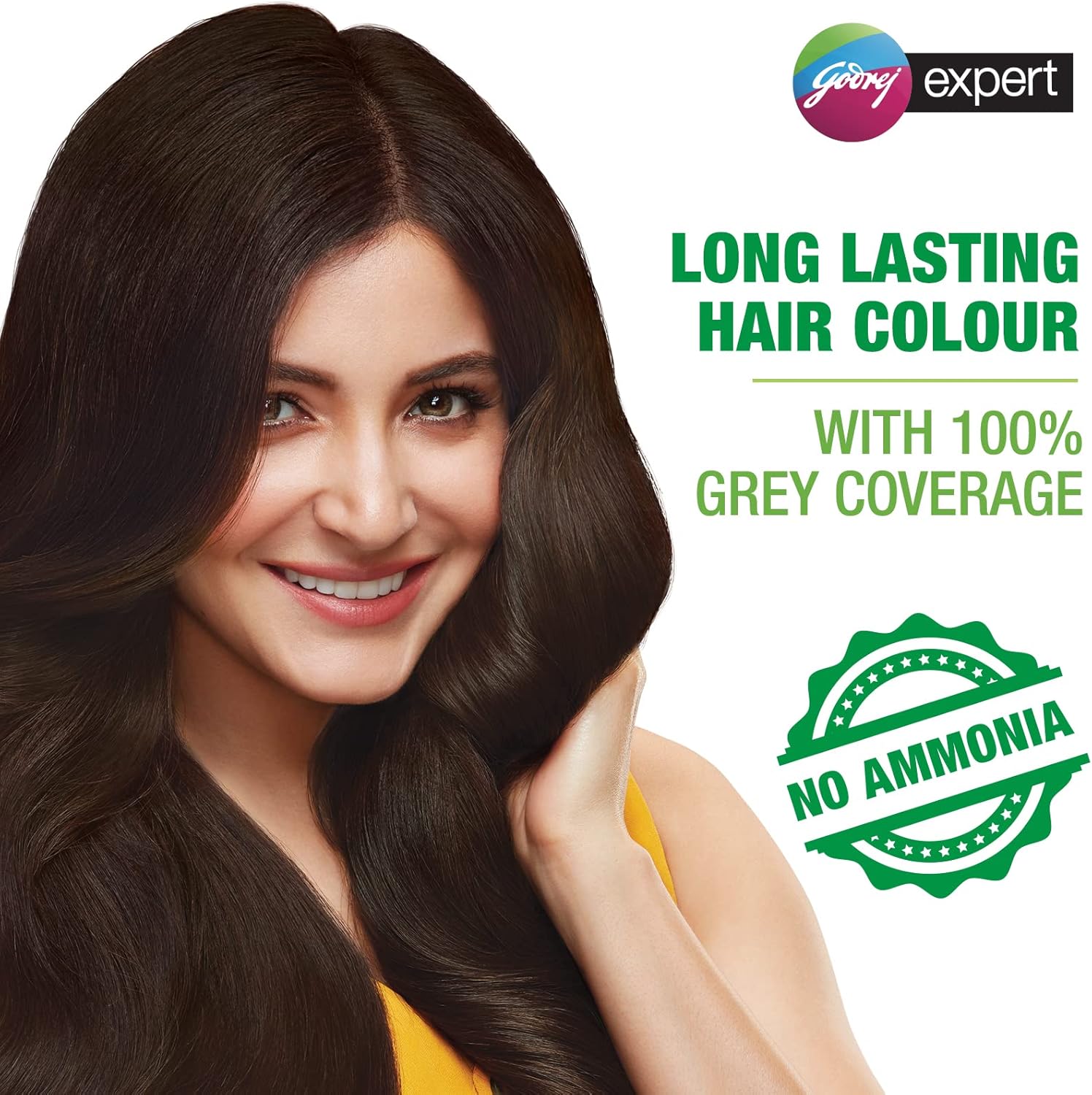 godrej expert rich crème hair colour shade 4.06 dark brown, pack of 4