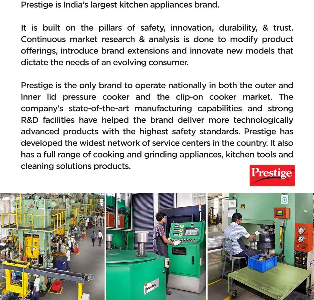 prestige stainless steel cooker dlx alpha svachh baby handi 2 ltr cooker mpd20266 | silver