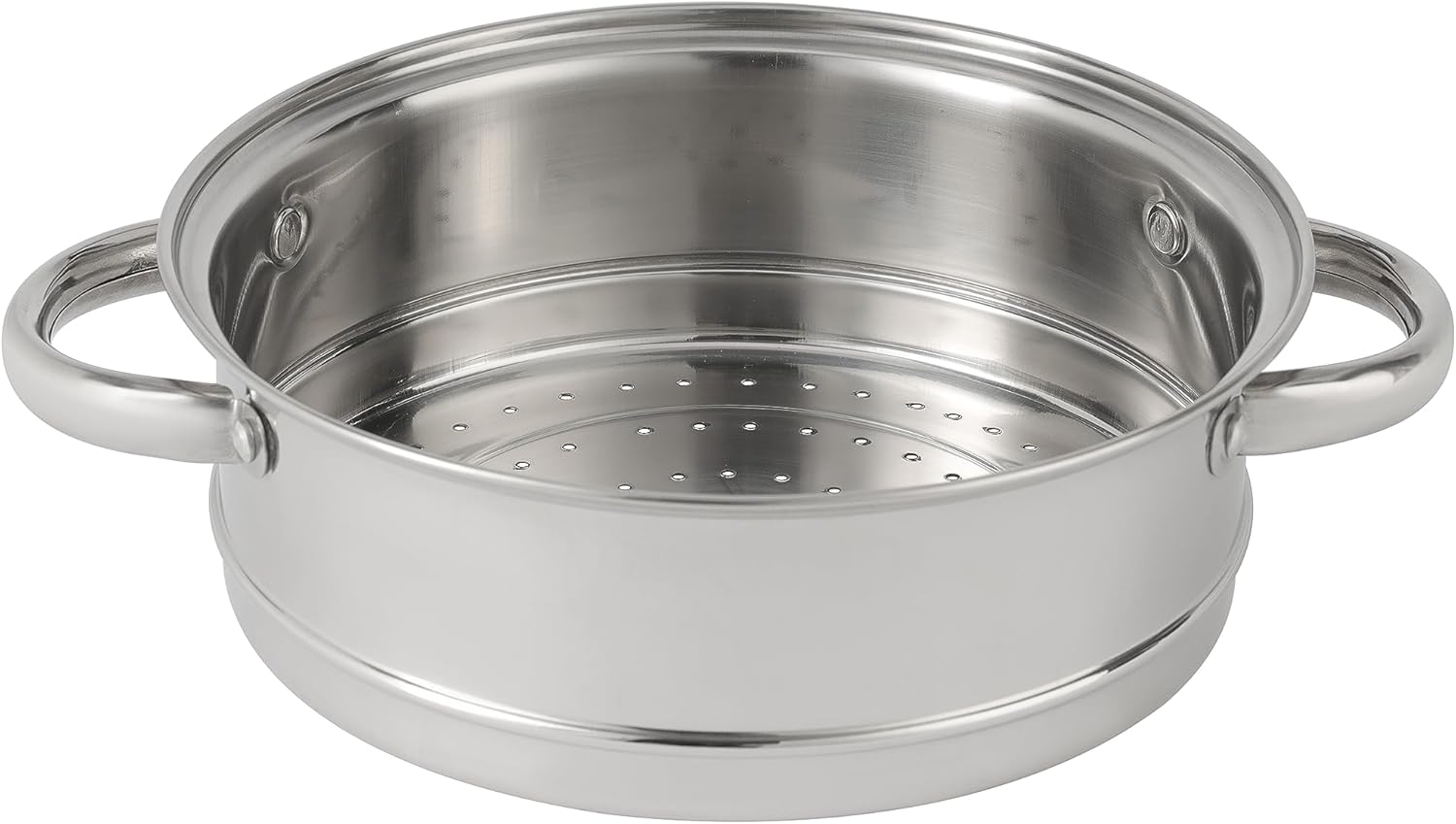 delcasa induction compatible 3 layer steamer pot dc2931 24 cm 4 l capacity, 3 racks stainless steel steamer