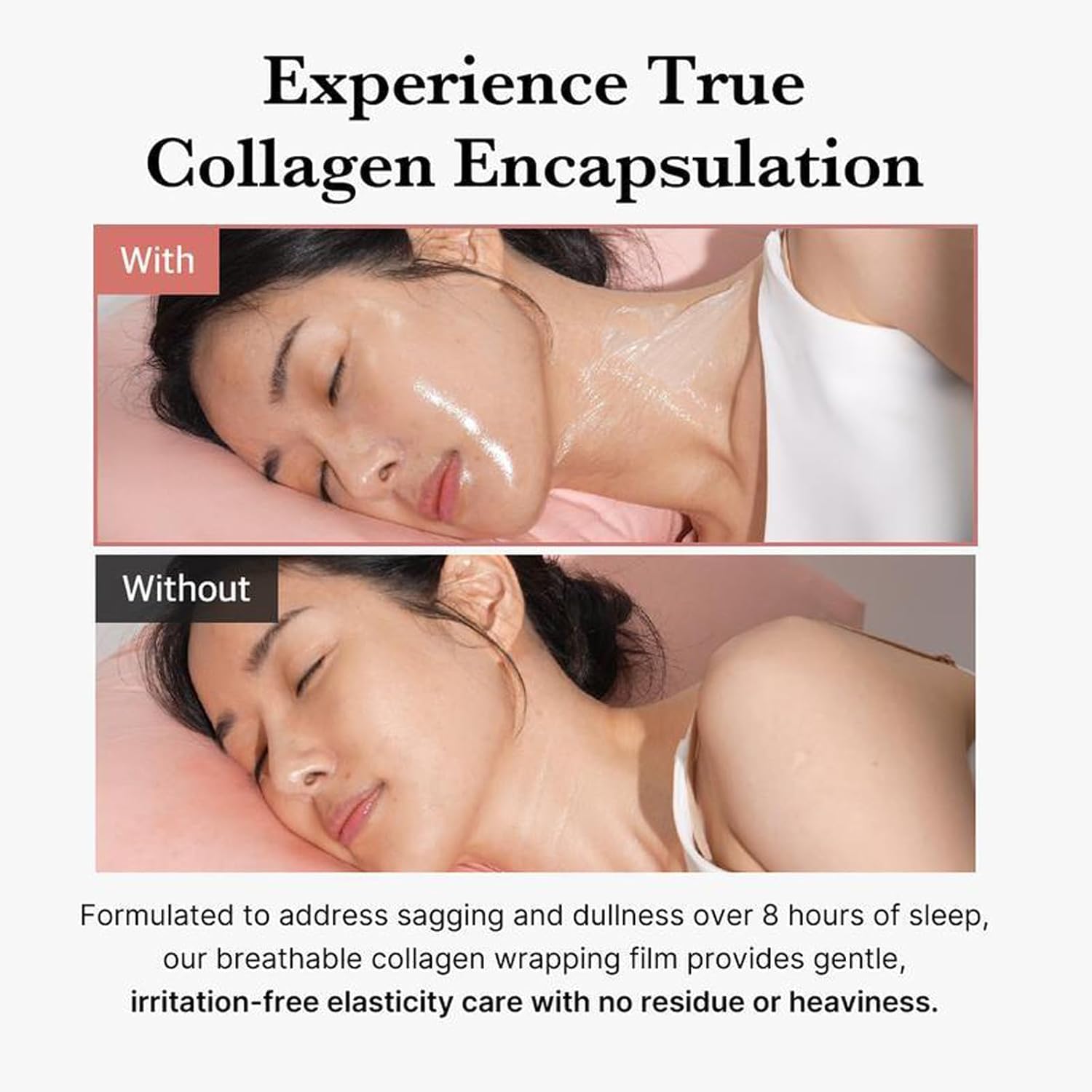 lboylove® collagen night wrapping mask 75ml, overnight collagen wrapping mask, korean peel off facial mask, deep collagen hydration lifting firmness tear off mask, 2.53 fl.oz (1pc)