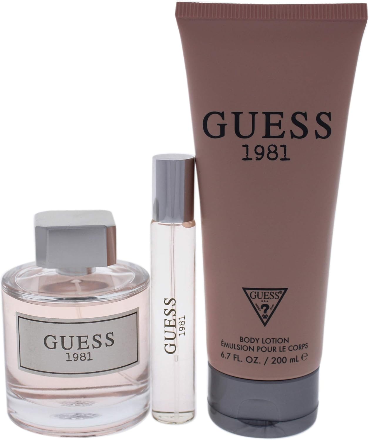 guess 1981 3 pieces gift set for women edt 100 ml + 200 body lotion 15 mini