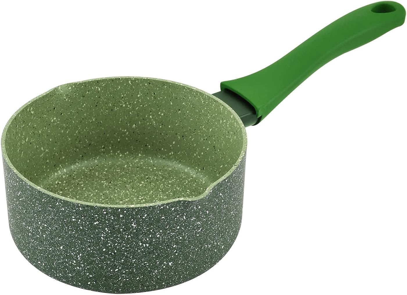 prestige essentials granite non stick milk pan cast aluminium cookware green, 14cm, pr81120