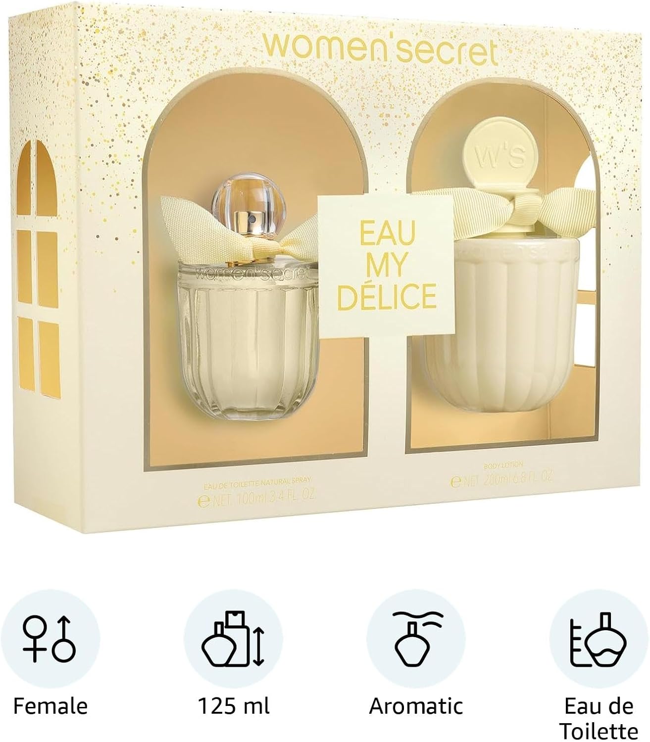 women'secret women secret coffre eau my delice eau de toilette 100 ml and body lotion 200 ml set for women