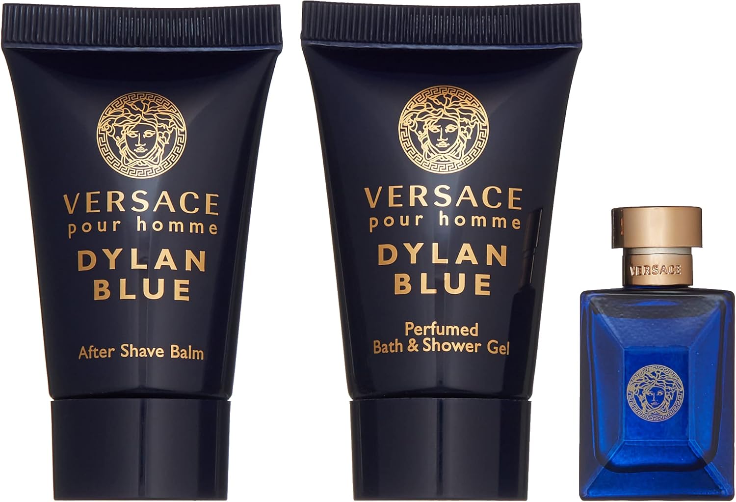 versace dylan blue for men, 3 piece mini set